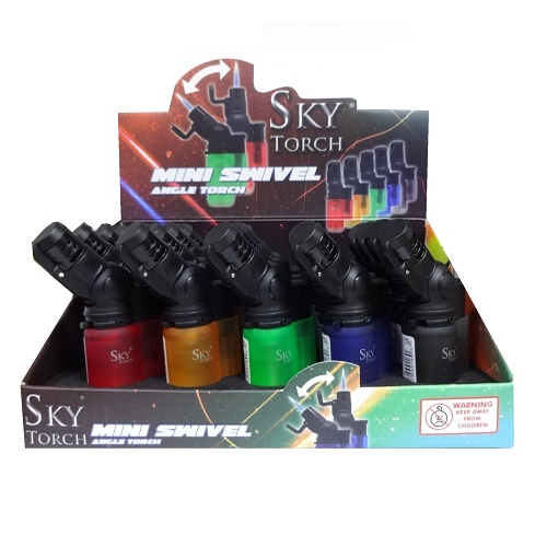 Sky Torch Mini Swivel Lighter Asst Clrs - wholesale