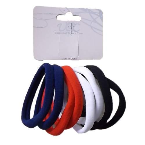 Hair Elastic Bands 8pc School Clrs - wholesale