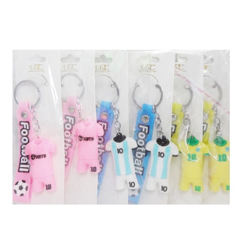 Keychain Wristband Soccer Asst - wholesale