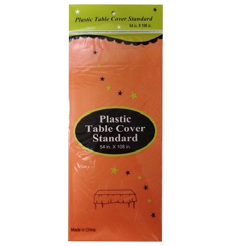 Table Cover 54 X 108in Orange Plastic - wholesale