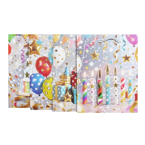Gift Bags 3D Happy Birthday Smll Asst - wholesale