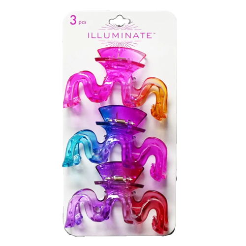 Hair Clips 3pk Asst Clrs - wholesale