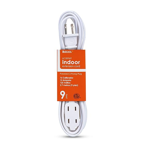 Indoor Extension Cord 9ft White - wholesale