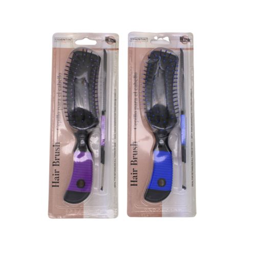 Hair Brush & Comb Set Asst Clrs - wholesale