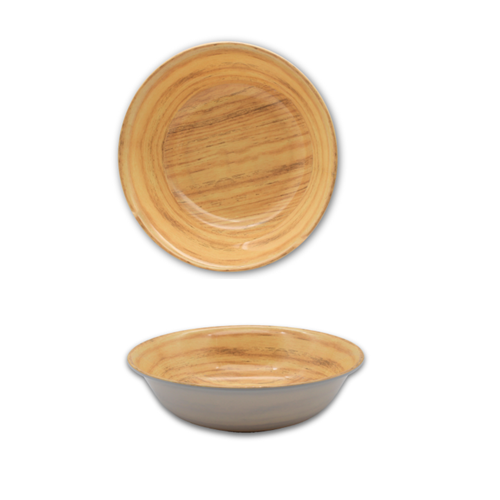 Melamine Bowl 8in Wood Design - wholesale