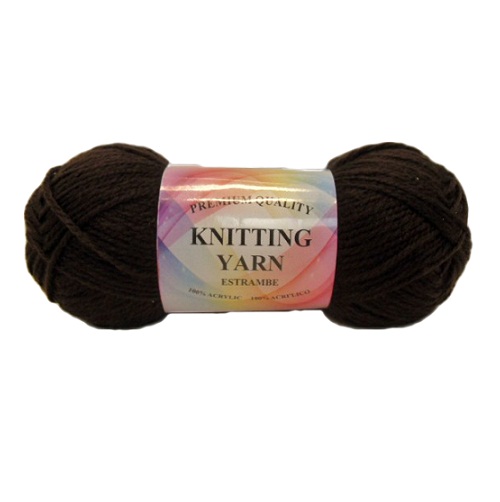 Knitting Yarn Dark Brown 100% Acrylic - wholesale