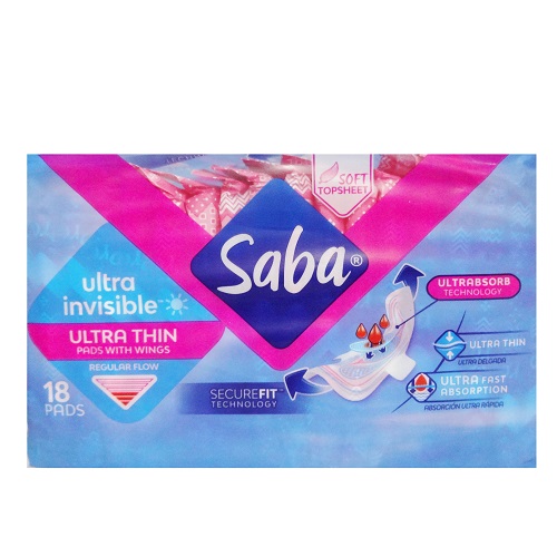 Saba Maxi Pads 18ct Ultra Thin - wholesale