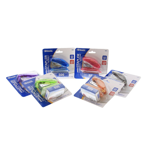 Stapler Mini W-500 Staples Asst Colors - wholesale