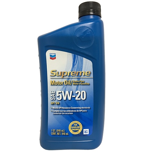 Chevron Supreme Motor Oil SAE 5W-20 1qt - wholesale