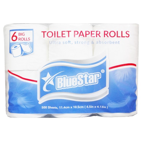 Blue Star Bath Tissue 6pk 500ct Ultra - wholesale