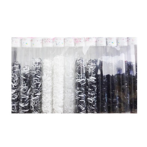 Hair Rubber Bands 2000pc White & Black - wholesale