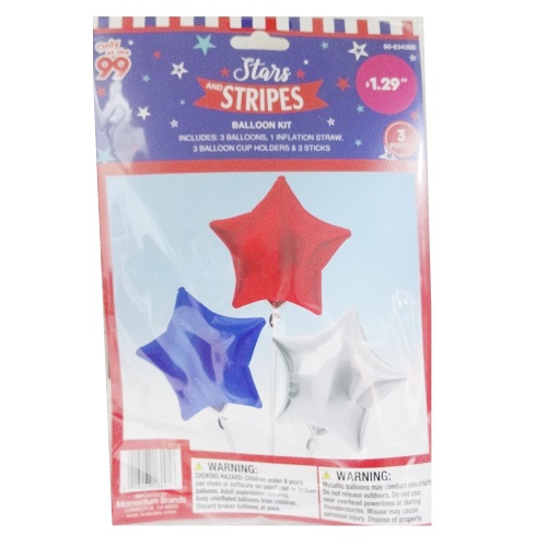 Stars & Stripes Balloon Kit 3pc - wholesale