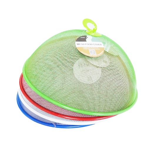 Mesh Food Cover Metal 12in Asst Clrs - wholesale