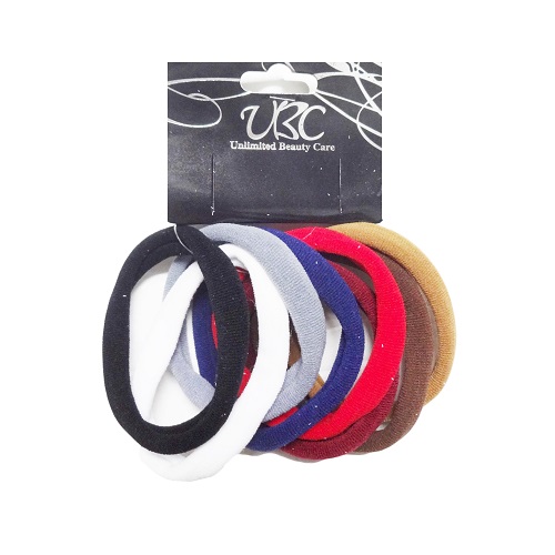 Hair Elastic Bands 8pc Asst Clrs - wholesale