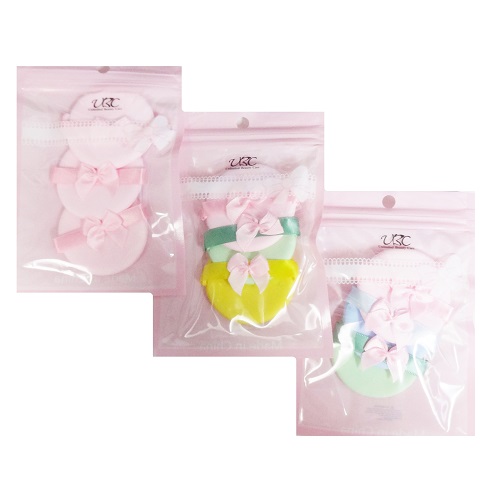 Make-Up Sponge Puff 3pk Asst Clrs - wholesale